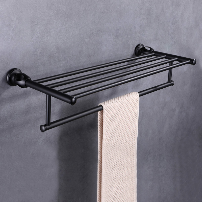 AngleSimple Bathroom Wall Mounted Towel Rack & Reviews Wayfair